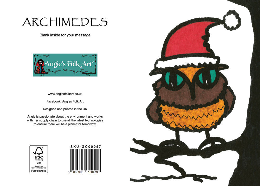 Archimedes Christmas Card Angies Folk Art 