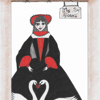 Lady Swan postcard