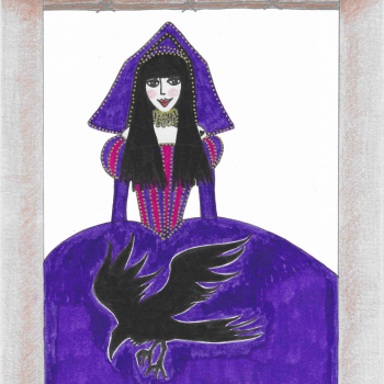 Lady Crow postcard